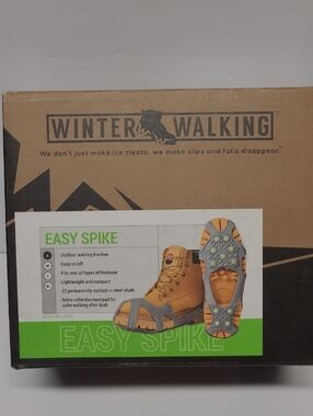Winter Walking Easy Spike Boot Traction - Gray